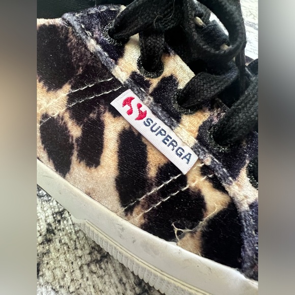 Superga Velvet Leopard Sneakers - Picture 4 of 8